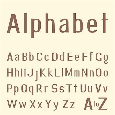 simsearch:400-08298334,k - Stylish hand-drawn latin alphabet letters in classic style. Vector ABC for business and media Photographie de stock - Aubaine LD & Abonnement, Code: 400-07896907