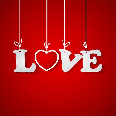 simsearch:400-08347146,k - Vector red background with love inscription for Valentine's day Stock Photo - Budget Royalty-Free & Subscription, Code: 400-07897113