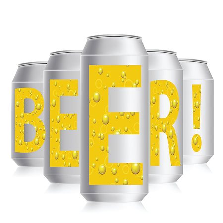 simsearch:400-07828997,k - colorful illustration with beer cans on a white  background Stock Photo - Budget Royalty-Free & Subscription, Code: 400-07897553