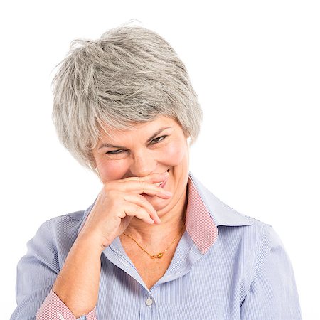 Portrait of a elderly woman laughing Stock Photo - Budget Royalty-Free & Subscription, Code: 400-07897779