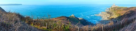 Ocean coast panorama and Fort-la-Latte (or Castle of La Latte) on the right (Brittany, France). Built in the 13th century Stock Photo - Budget Royalty-Free & Subscription, Code: 400-07898013