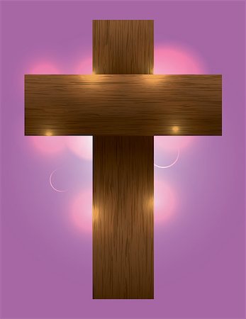 simsearch:400-07090264,k - An illustration of a wooden cross. Vector EPS 10 available. EPS file contains transparencies. Stock Photo - Budget Royalty-Free & Subscription, Code: 400-07898149