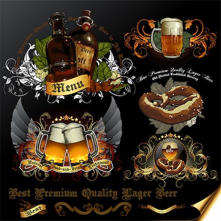 simsearch:400-07956781,k - set of beer icons, this illustration may be useful as designer work Stock Photo - Budget Royalty-Free & Subscription, Code: 400-07898308