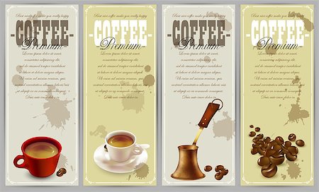 simsearch:400-05679302,k - set of coffee labels, this illustration may be useful as designer work Photographie de stock - Aubaine LD & Abonnement, Code: 400-07898315