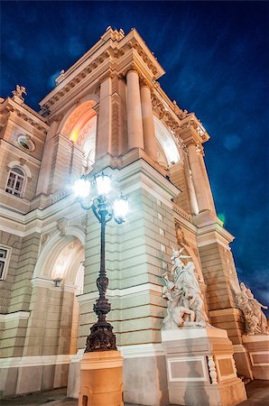 simsearch:400-07575945,k - Night view of public opera and ballet theater in Odessa, Ukraine Stock Photo - Budget Royalty-Free & Subscription, Code: 400-07898438