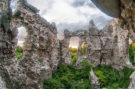 Old castle ruins in Transcarpathian Ukraine village Seredne Stock Photo - Budget Royalty-Free & Subscription, Code: 400-07898439