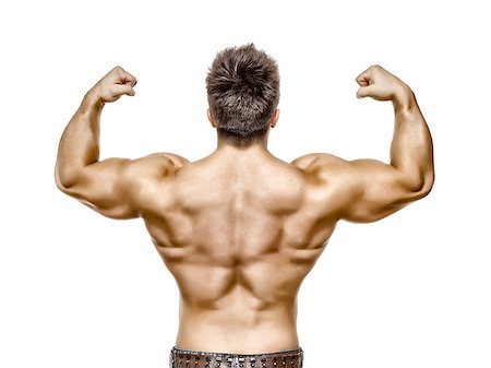 picture back muscles human body - An image of a handsome young muscular sports man Stock Photo - Budget Royalty-Free & Subscription, Code: 400-07898944