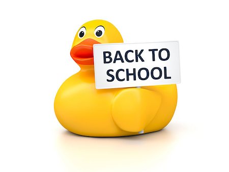 simsearch:400-04240306,k - An image of a nice rubber duck with text back to school Stock Photo - Budget Royalty-Free & Subscription, Code: 400-07898965