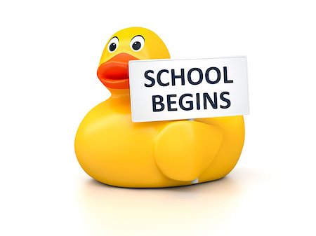 simsearch:400-04240306,k - An image of a nice rubber duck with text school begins Stock Photo - Budget Royalty-Free & Subscription, Code: 400-07898973