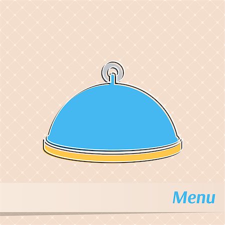 Retro restaurant menu design with serving tray Stock Photo - Budget Royalty-Free & Subscription, Code: 400-07899137