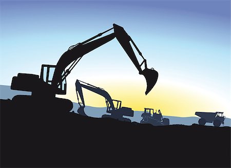 Excavator during excavation Stock Photo - Budget Royalty-Free & Subscription, Code: 400-07899231