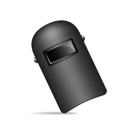 Protective welding mask in black design on white background Stock Photo - Budget Royalty-Free & Subscription, Code: 400-07899273