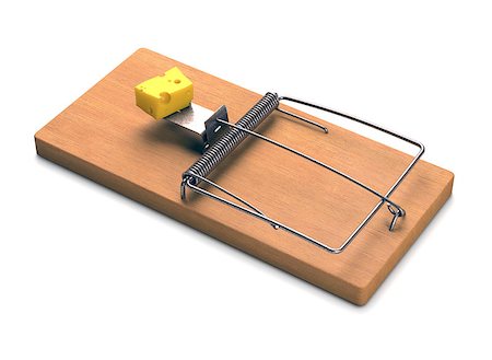 simsearch:873-06752688,k - Mousetrap with cheese on white background. Clipping path included. Photographie de stock - Aubaine LD & Abonnement, Code: 400-07899869