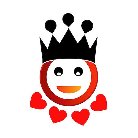 shawlinmohd (artist) - Happy smiley with crown Fotografie stock - Microstock e Abbonamento, Codice: 400-07891761