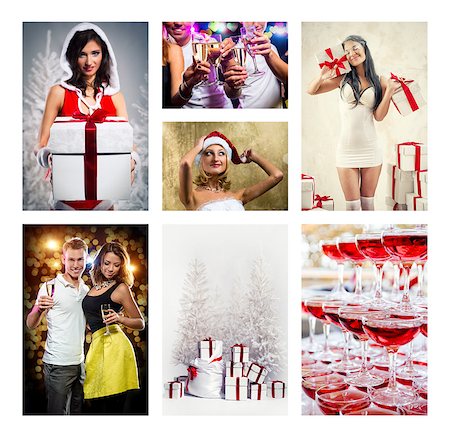 Christmas collage Stock Photo - Budget Royalty-Free & Subscription, Code: 400-07892172