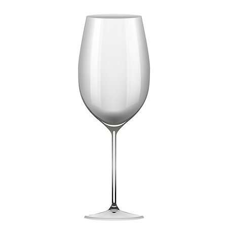 simsearch:400-04955788,k - Wineglass object on white background. Vector illustration Stock Photo - Budget Royalty-Free & Subscription, Code: 400-07892702