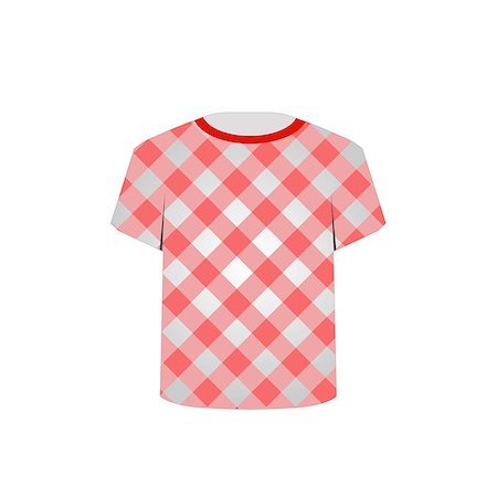 pluvier - T Shirt Template- Gingham pattern Photographie de stock - Aubaine LD & Abonnement, Code: 400-07892745