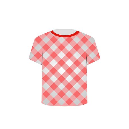 food letter t - T Shirt Template- Gingham pattern Stock Photo - Budget Royalty-Free & Subscription, Code: 400-07892745