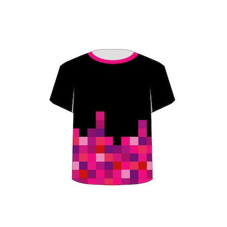 T Shirt Template-Pixel art Stock Photo - Budget Royalty-Free & Subscription, Code: 400-07892757