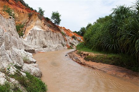 Fairy Stream Canyon. Tourist route. Red river between rocks and jungle. Mui Ne. Vietnam Photographie de stock - Aubaine LD & Abonnement, Code: 400-07893484