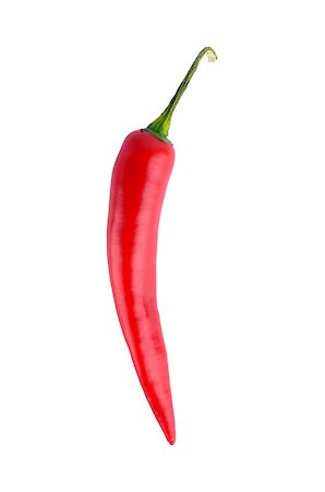 paprika in water - Red hot chili pepper isolated on a white Stock Photo - Budget Royalty-Free & Subscription, Code: 400-07893642