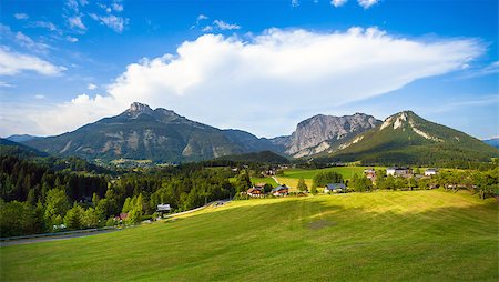 simsearch:400-07089747,k - A beautiful view of the austrian alps with typical mountain houses, Austria Stock Photo - Budget Royalty-Free & Subscription, Code: 400-07893651