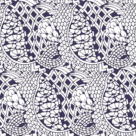 simsearch:400-07836785,k - Black and white seamless pattern in doodle style. Vector illustration. Stock Photo - Budget Royalty-Free & Subscription, Code: 400-07904079