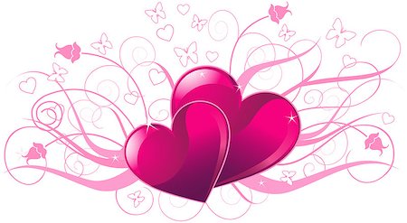 simsearch:400-04668680,k - Illustration of valentine day card with heard Stockbilder - Microstock & Abonnement, Bildnummer: 400-07904113