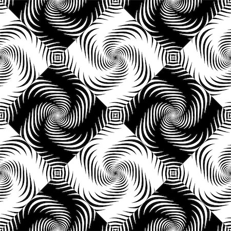 simsearch:400-07625999,k - Design seamless whirlpool movement illusion background. Abstract diamond geometric pattern. Vector art. No gradient Foto de stock - Super Valor sin royalties y Suscripción, Código: 400-07904308