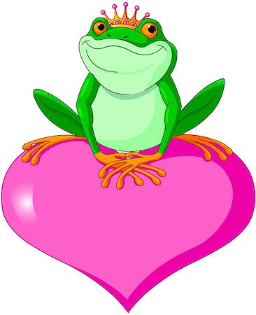 simsearch:400-08939543,k - Illustration of Frog Prince waiting to be kissed Stock Photo - Budget Royalty-Free & Subscription, Code: 400-07904300