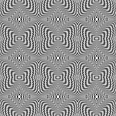 simsearch:400-07830300,k - Design seamless monochrome motion illusion checkered background. Abstract torsion pattern. Vector art Foto de stock - Super Valor sin royalties y Suscripción, Código: 400-07904328
