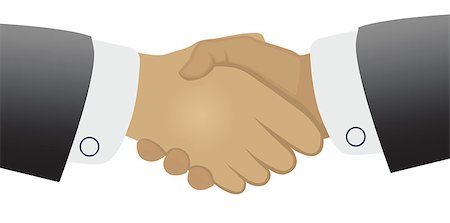 Handshake on white background vector illustration for business and finance Stock Photo - Budget Royalty-Free & Subscription, Code: 400-07904399