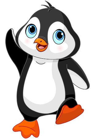 Illustration of dancing baby penguin Stock Photo - Budget Royalty-Free & Subscription, Code: 400-07904466