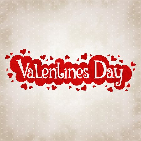 simsearch:400-07897102,k - Vector vintage background Valentine's day with a festive label Stock Photo - Budget Royalty-Free & Subscription, Code: 400-07904480