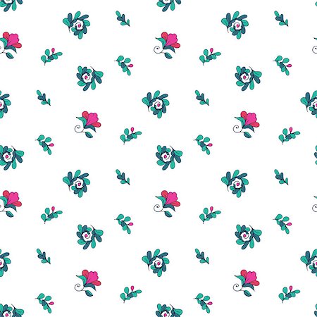 simsearch:400-07510594,k - Seamless pattern -  flower background in doodle style. Vector illustration. Stock Photo - Budget Royalty-Free & Subscription, Code: 400-07904544