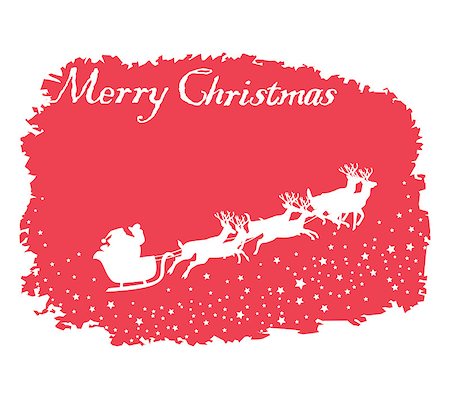 simsearch:400-07465970,k - vector Santa Claus with deer Christmas card Stock Photo - Budget Royalty-Free & Subscription, Code: 400-07900299