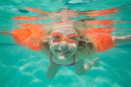 swimsuit underwater posing - Cute kid posing underwater in pool at the leisure center Stock Photo - Budget Royalty-Free & Subscription, Code: 400-07900875