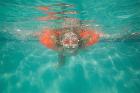 swimsuit underwater posing - Cute kid posing underwater in pool at the leisure center Stock Photo - Budget Royalty-Free & Subscription, Code: 400-07900876
