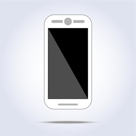 simsearch:400-08097289,k - White phone illustration isolated on white background in vector Stock Photo - Budget Royalty-Free & Subscription, Code: 400-07902442