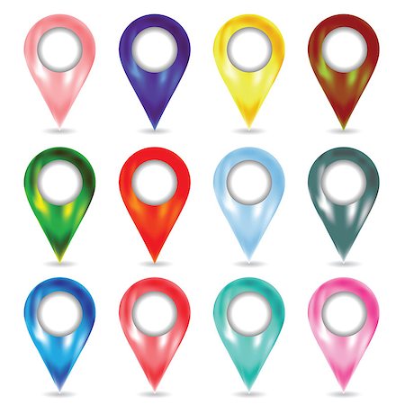 simsearch:400-06171297,k - colorful illustration  with pointers set on white background Stock Photo - Budget Royalty-Free & Subscription, Code: 400-07902537