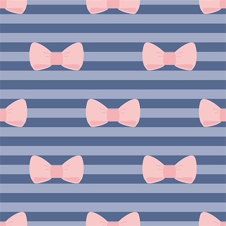 simsearch:400-07428310,k - Seamless vector pattern with pastel pink bows on sailor navy blue stripes background. For desktop wallpaper and fashion website design Stock Photo - Budget Royalty-Free & Subscription, Code: 400-07902634