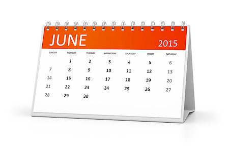 An image of a table calendar for your events June 2015 Stock Photo - Budget Royalty-Free & Subscription, Code: 400-07902926