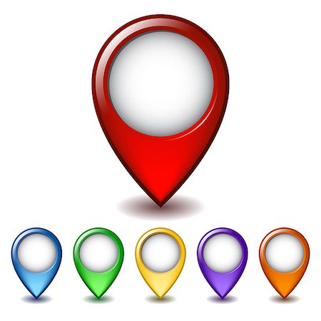 simsearch:400-06088098,k - Set of bright map pointer icon. Vector illustration Stock Photo - Budget Royalty-Free & Subscription, Code: 400-07914366