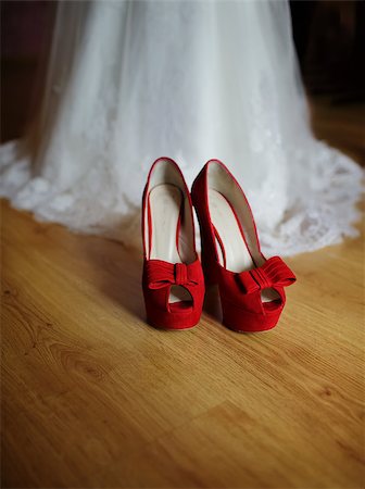 red and sexy bridal shoes on a floor i Stock Photo - Budget Royalty-Free & Subscription, Code: 400-07914408
