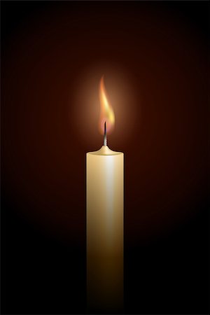 simsearch:400-07117034,k - Burning candle on black background. Vector illustration Stock Photo - Budget Royalty-Free & Subscription, Code: 400-07914403