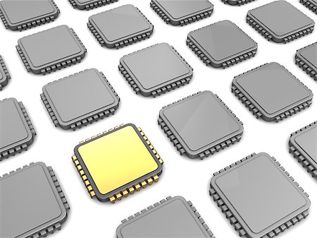 simsearch:400-06745795,k - 3d illustration of gloden chip and many others Photographie de stock - Aubaine LD & Abonnement, Code: 400-07914972