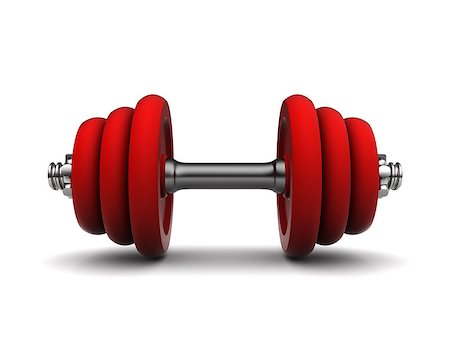 simsearch:400-07915037,k - 3d illustration of red dumbell over white background Photographie de stock - Aubaine LD & Abonnement, Code: 400-07914986