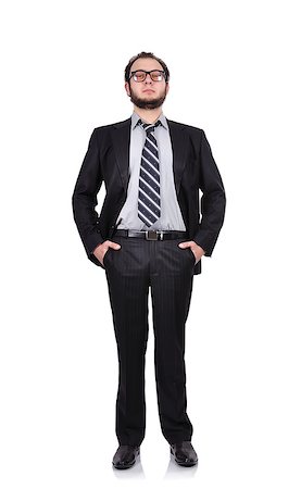 young businessman standing on white background Stock Photo - Budget Royalty-Free & Subscription, Code: 400-07915020