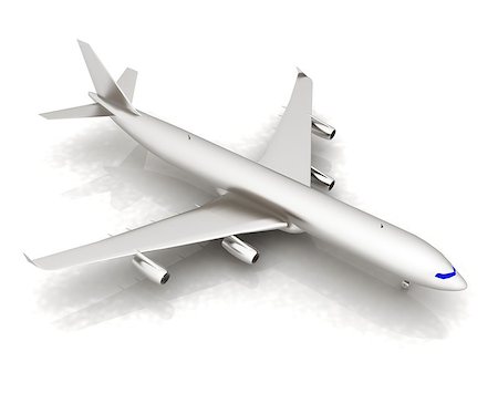 simsearch:400-07915045,k - Airplane on a white background Foto de stock - Super Valor sin royalties y Suscripción, Código: 400-07915044