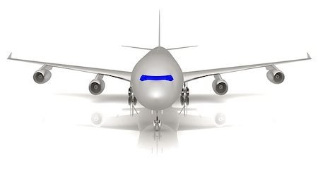 simsearch:400-07915045,k - Airplane on a white background Foto de stock - Super Valor sin royalties y Suscripción, Código: 400-07915046